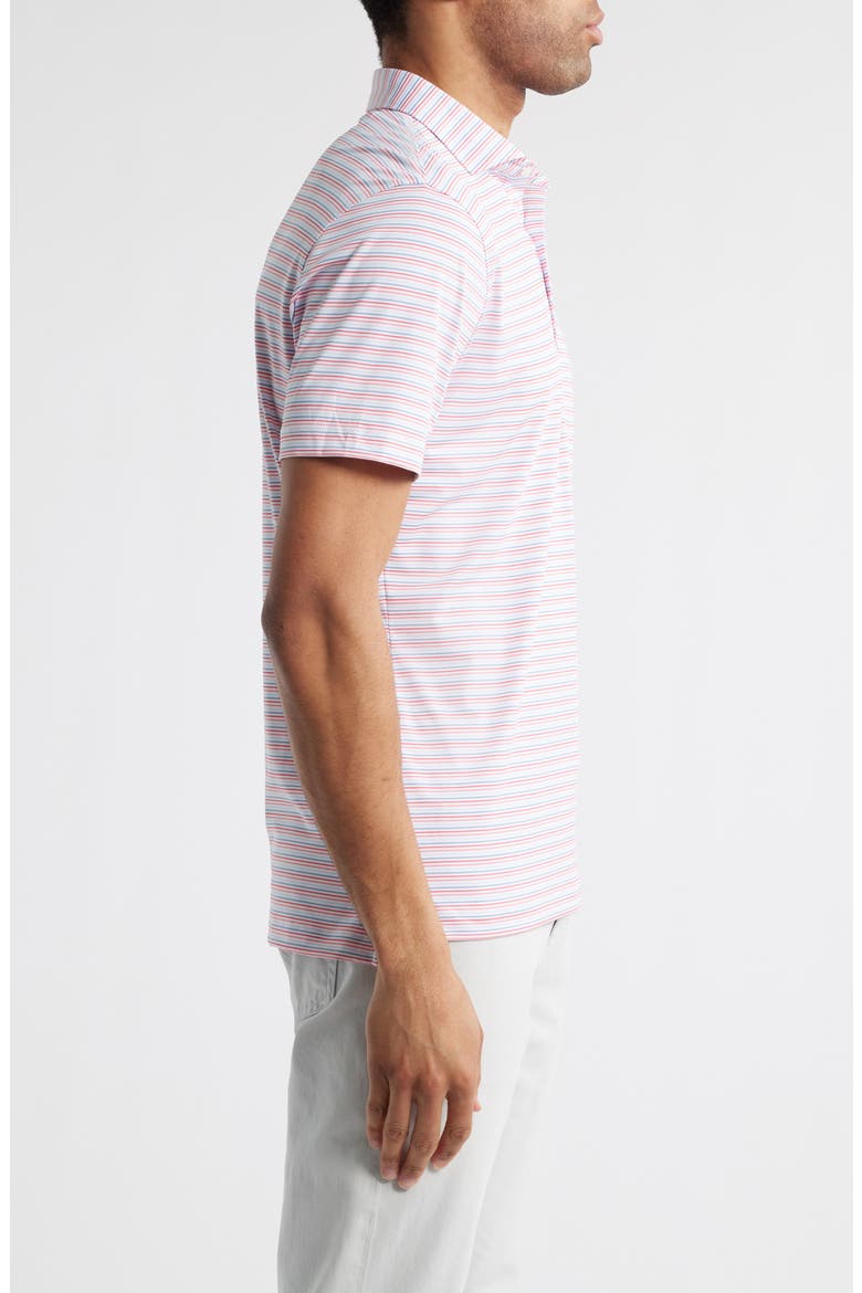 Kamdon Stripe PREP-FORMANCE Golf Polo, Alternate, color, LOBSTER