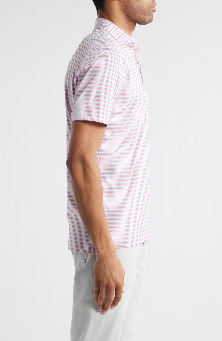 johnnie-O Kamdon Stripe PREP-FORMANCE Golf Polo, Alternate, color, Lobster