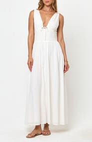 LSPACE Emmaline Smocked Waist Cover-Up Maxi Dress