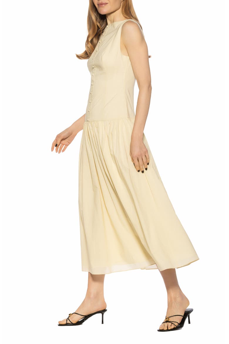 Solenne Mixed Media Dress, Alternate, color, BEIGE