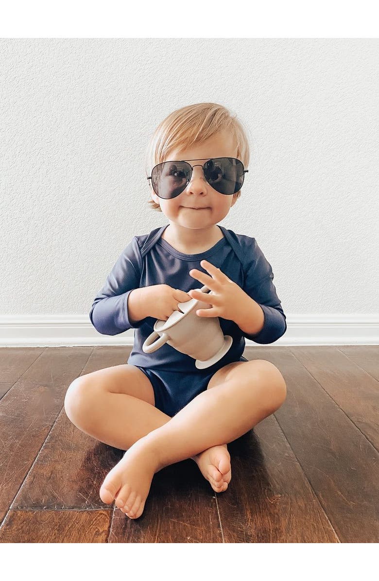 CITY THREADS Boys and Girls UPF 50+ Rashguard Lap Bodysuit, Alternate, color, Black