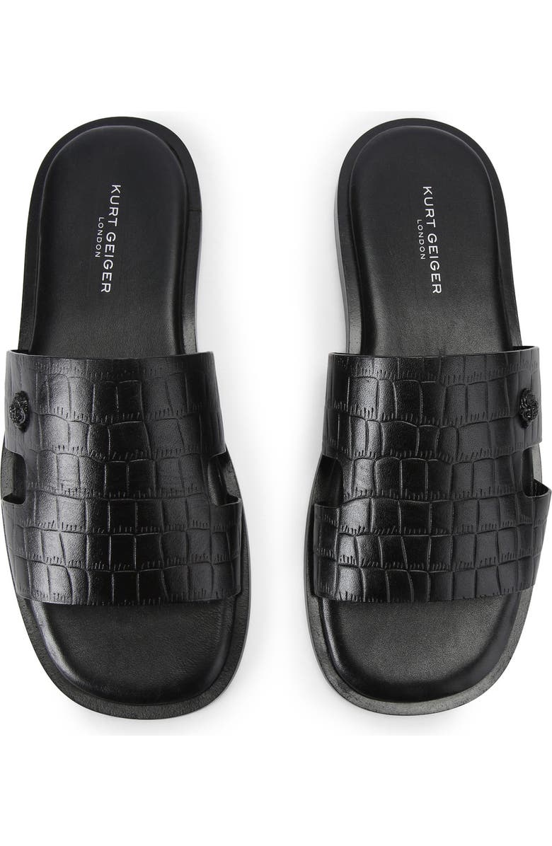 Kurt Geiger London Bond Cutout Slide Sandal, Alternate, color, Charcoal