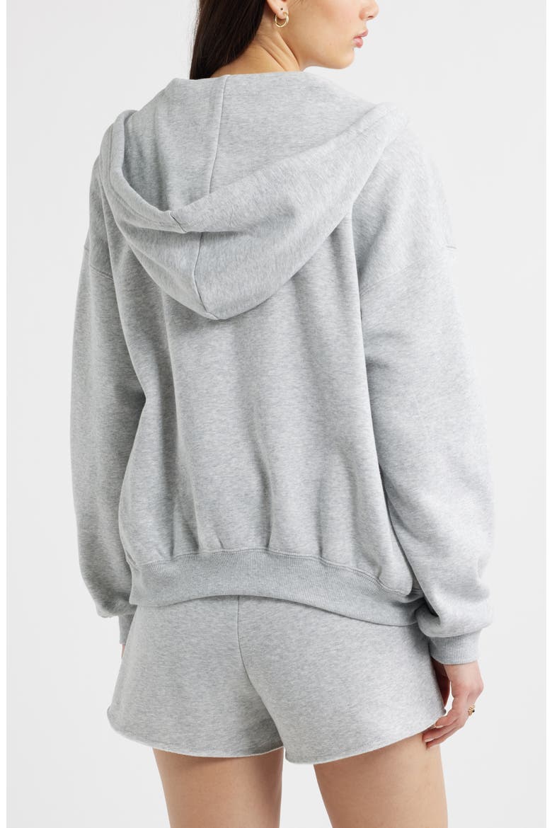 Bubble Zip Hoodie, Alternate, color, GREY SOFT HEATHER