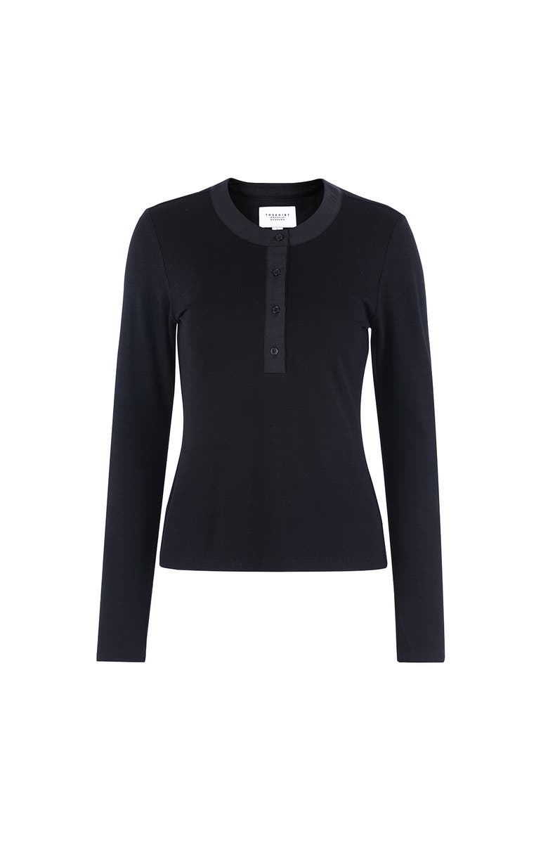 The Shirt by Rochelle Behrens The Long Sleeve  Brett Shirt, Alternate, color, Black