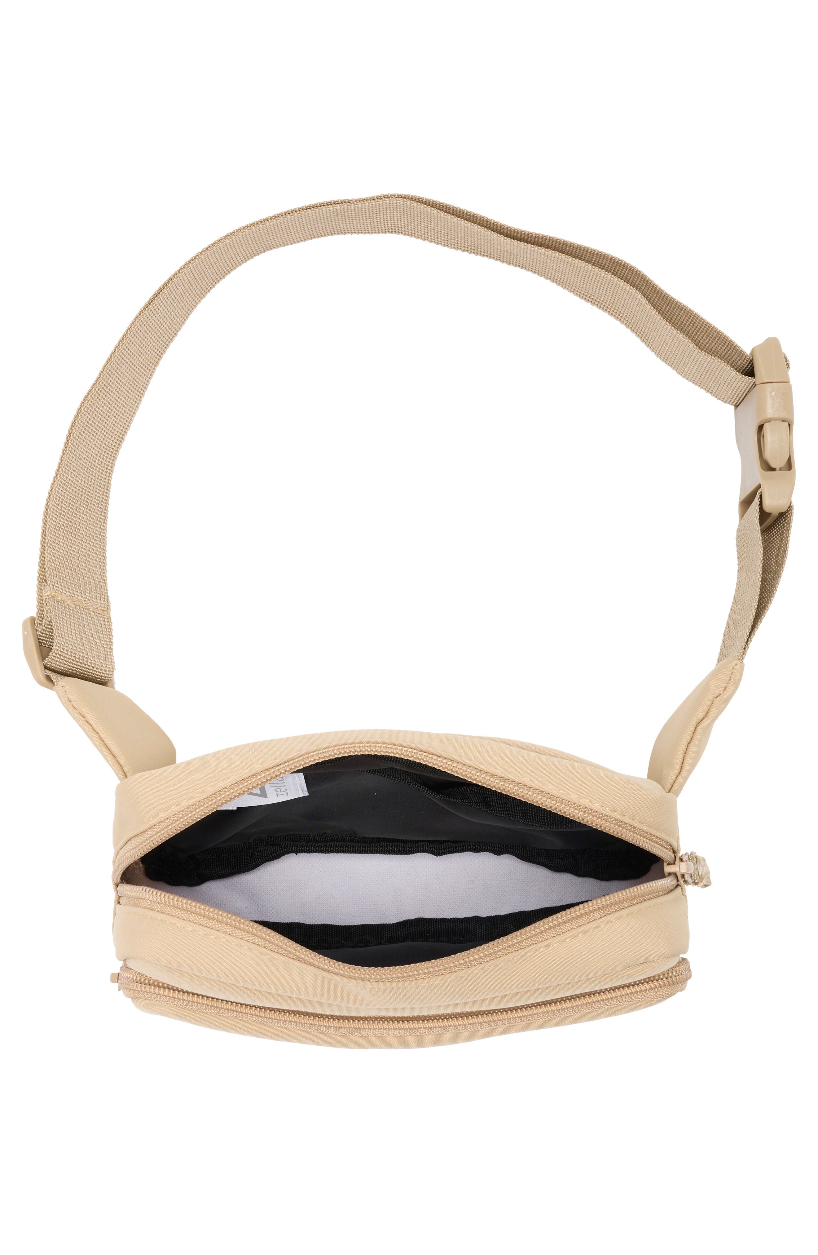 Double Zip Belt Bag, Alternate, color, TAN PORTABELLA