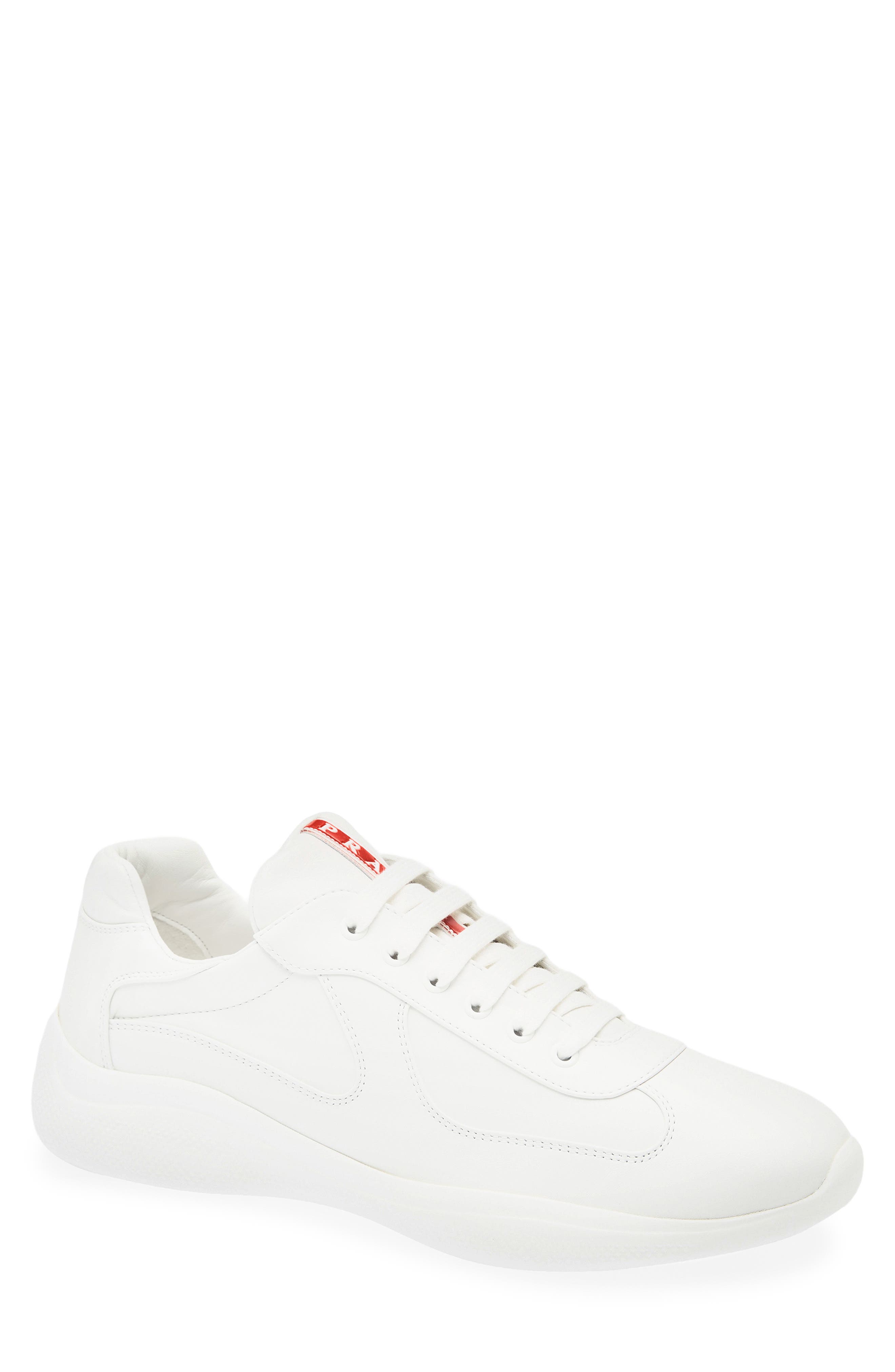 Prada America's Cup Sneaker, Main, color, Bianco