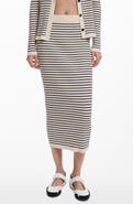 Desigual Stripe Rib Midi Sweater Skirt