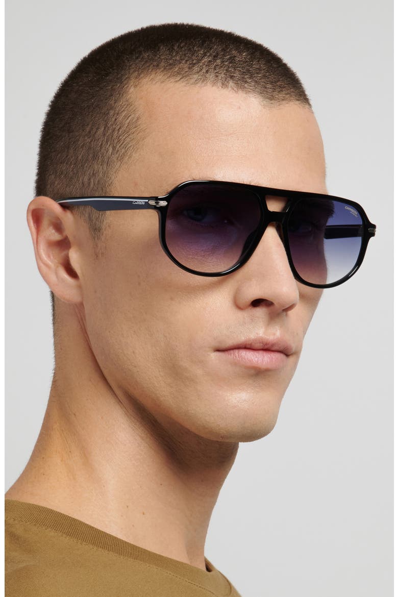 59mm Gradient Navigator Sunglasses, Alternate, color, BLACK/ BLUE/ DARK BLUE SF