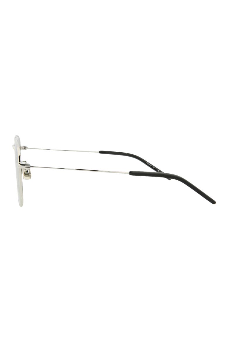 56mm Best Aviator Sunglasses, Alternate, color, SILVER SILVER GREEN