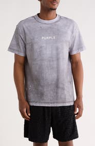 PURPLE BRAND Logo Textured Jersey T-shirt