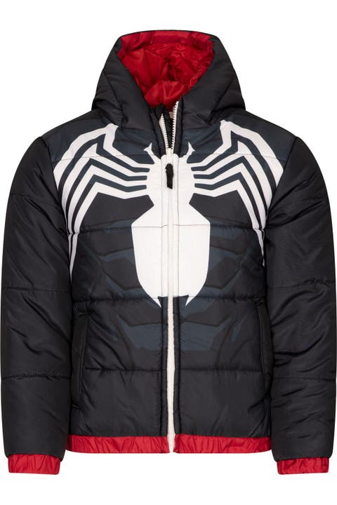 Spider-Man Hooded Zip-Up Puffer Jacket
