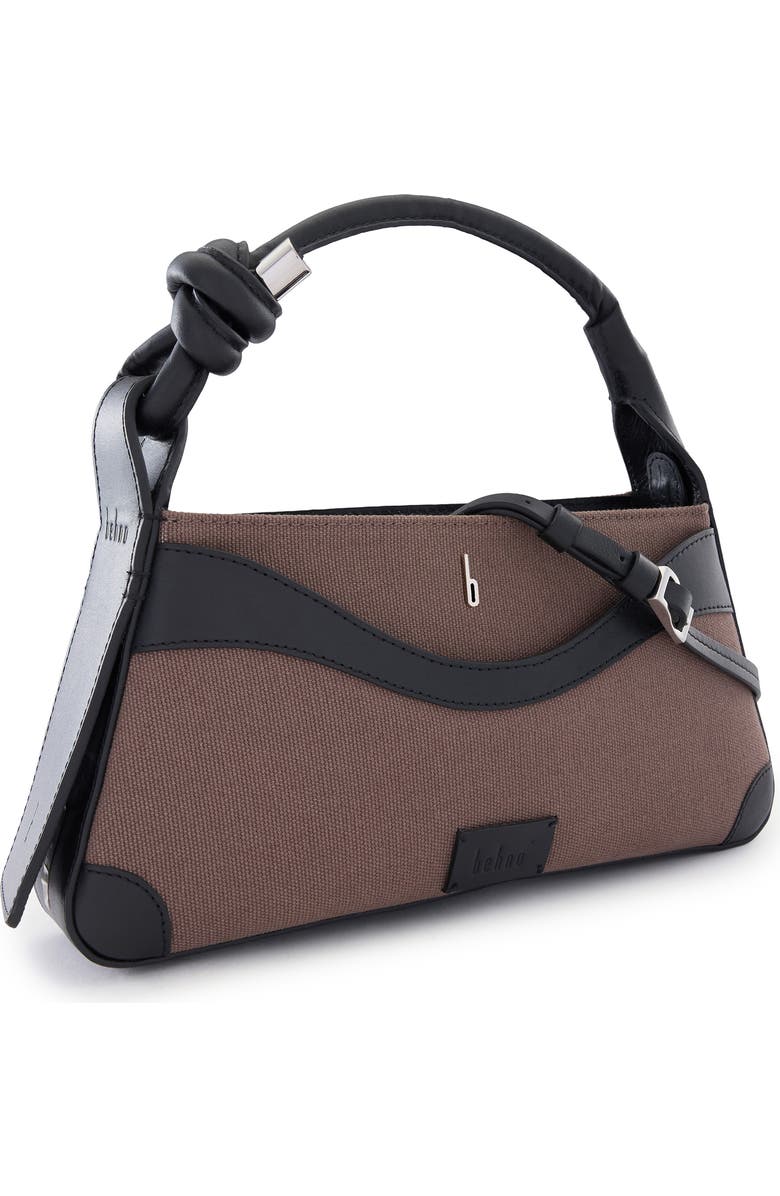 behno Melina Canvas Crossbody Satchel, Alternate, color, Cacao/ Black