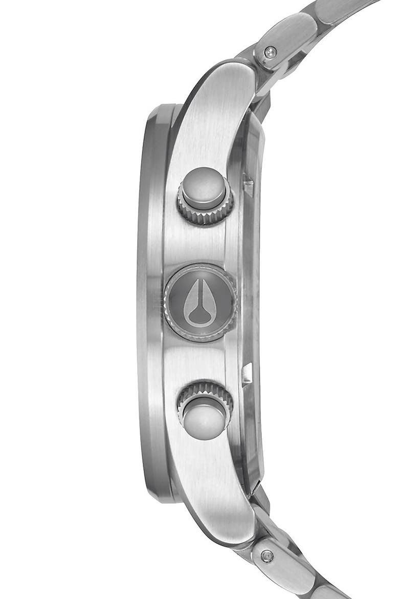 'The Sentry' Chronograph Bracelet Watch, 42mm, Alternate, color, SILVER/ BLACK