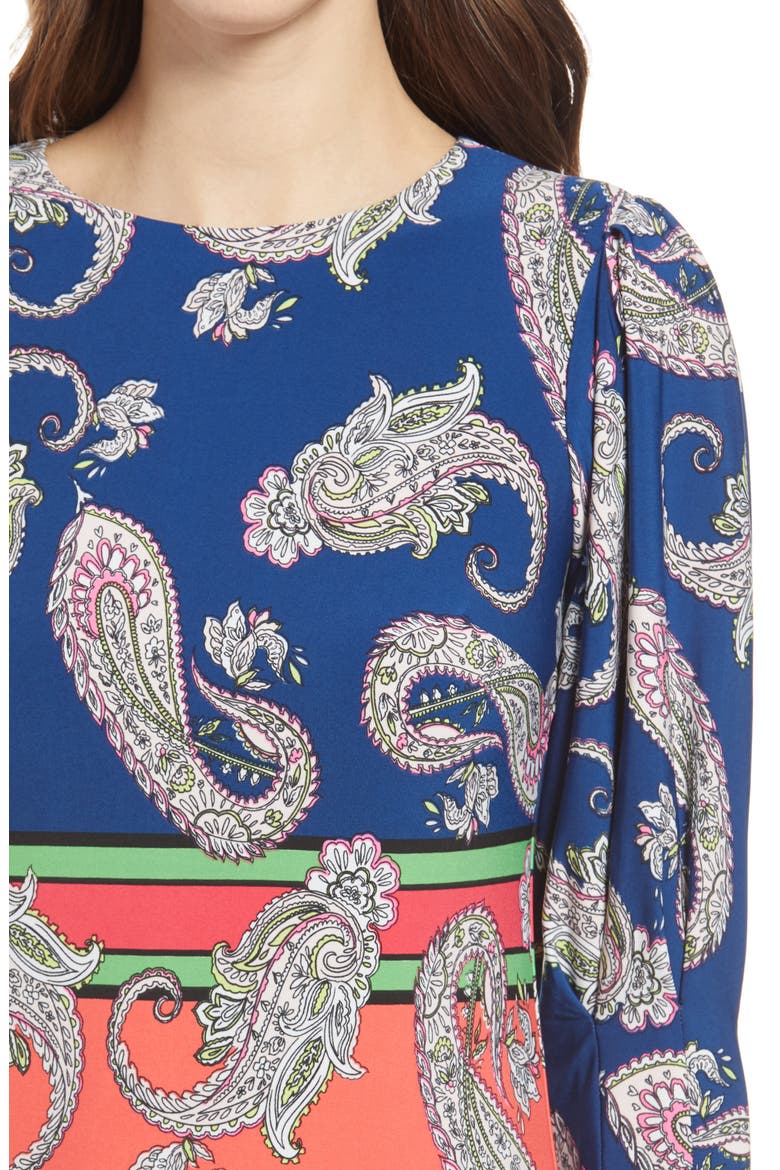Paisley Mix Long Sleeve Dress, Alternate, color, PINK MULTI