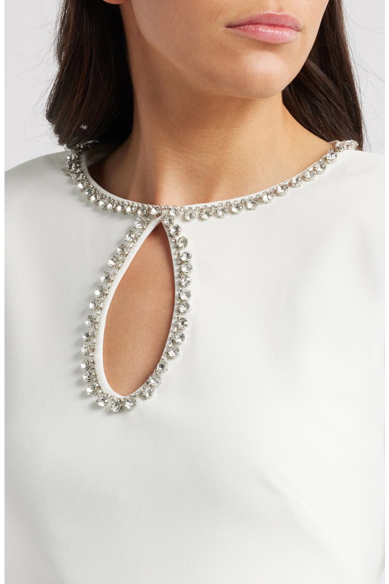Embellished Long Sleeve Cocktail Dress, Alternate, color, IVY