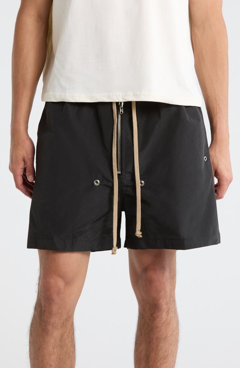 mnml Mud Drawstring Shorts, Main, color, Black