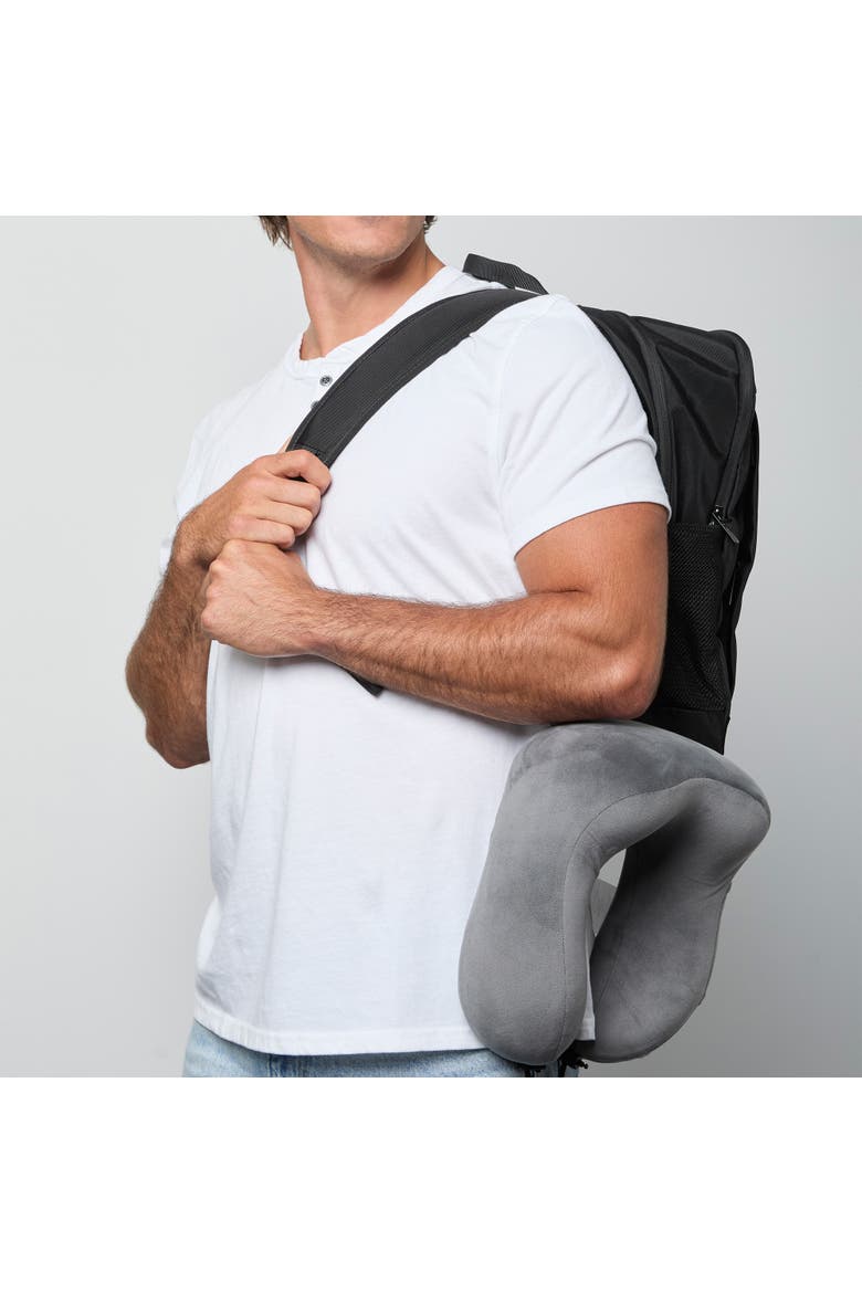 Memory Foam Travel Neck Pillow, Alternate, color, Black