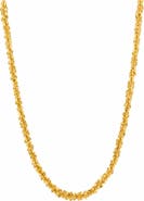 BEST SILVER Twisted Rock Chain Necklace