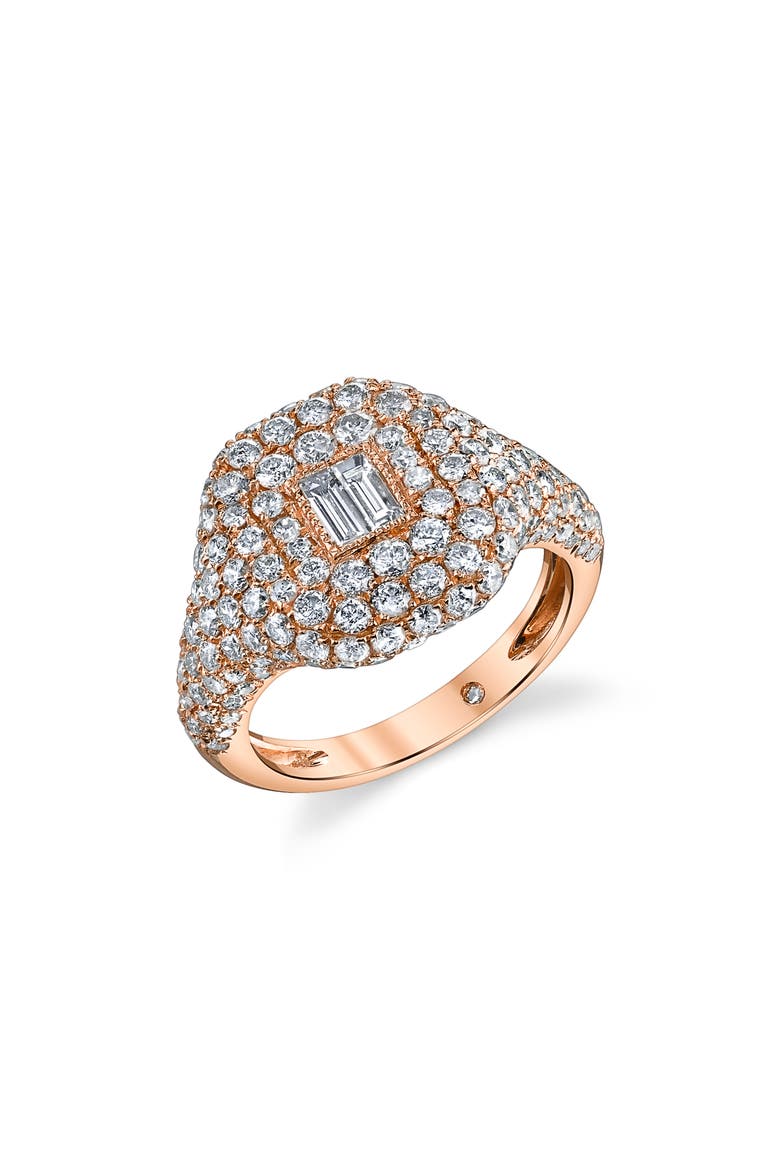 Pavé Diamond Pinky Ring, Main, color, DIAMOND