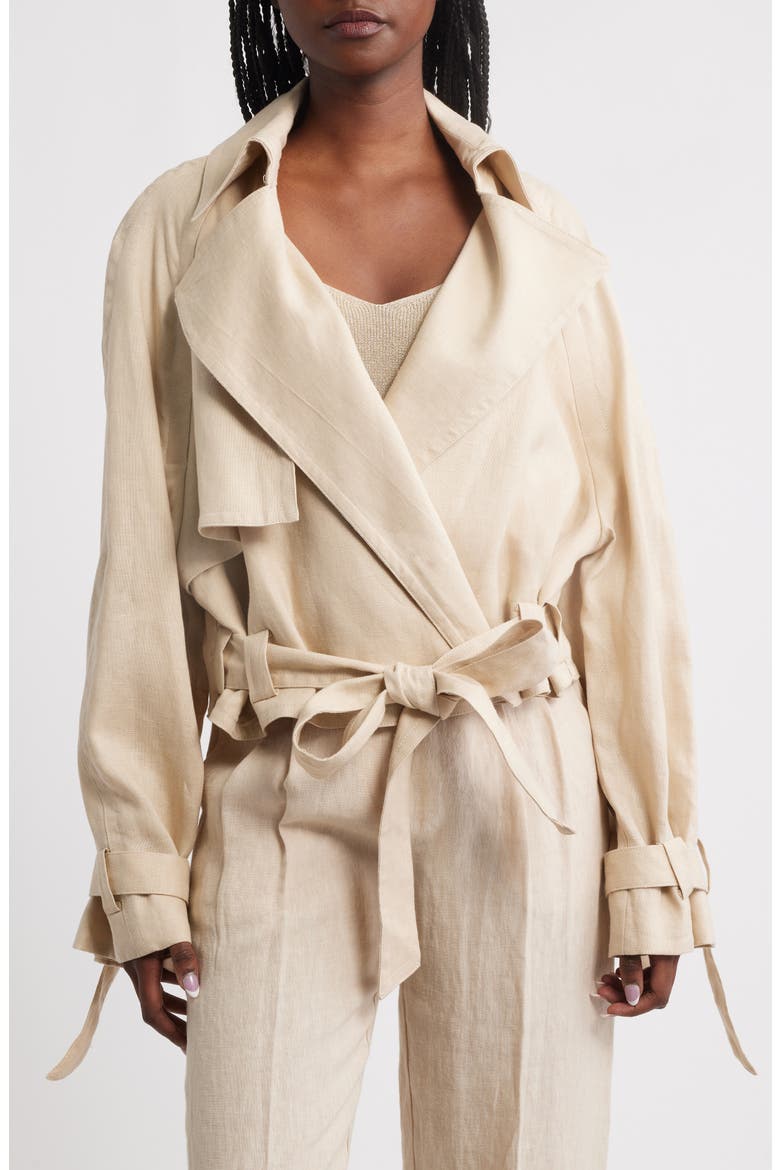 Sahara Tie Waist Jacket, Alternate, color, LIGHT/ PASTEL GREY