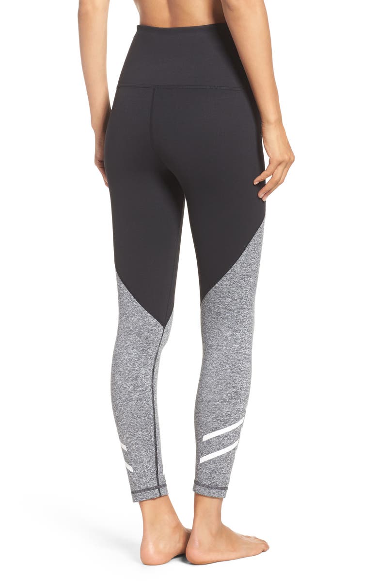 Zella Arrow High Waist Midi Leggings, Alternate, color, 