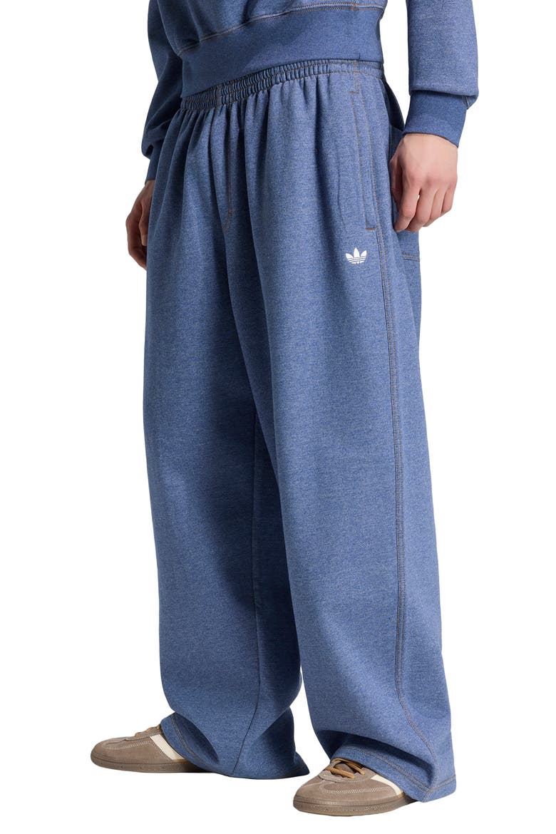 Trefoil Essentials Fleece Sweatpants, Main, color, CREW BLUE MEL