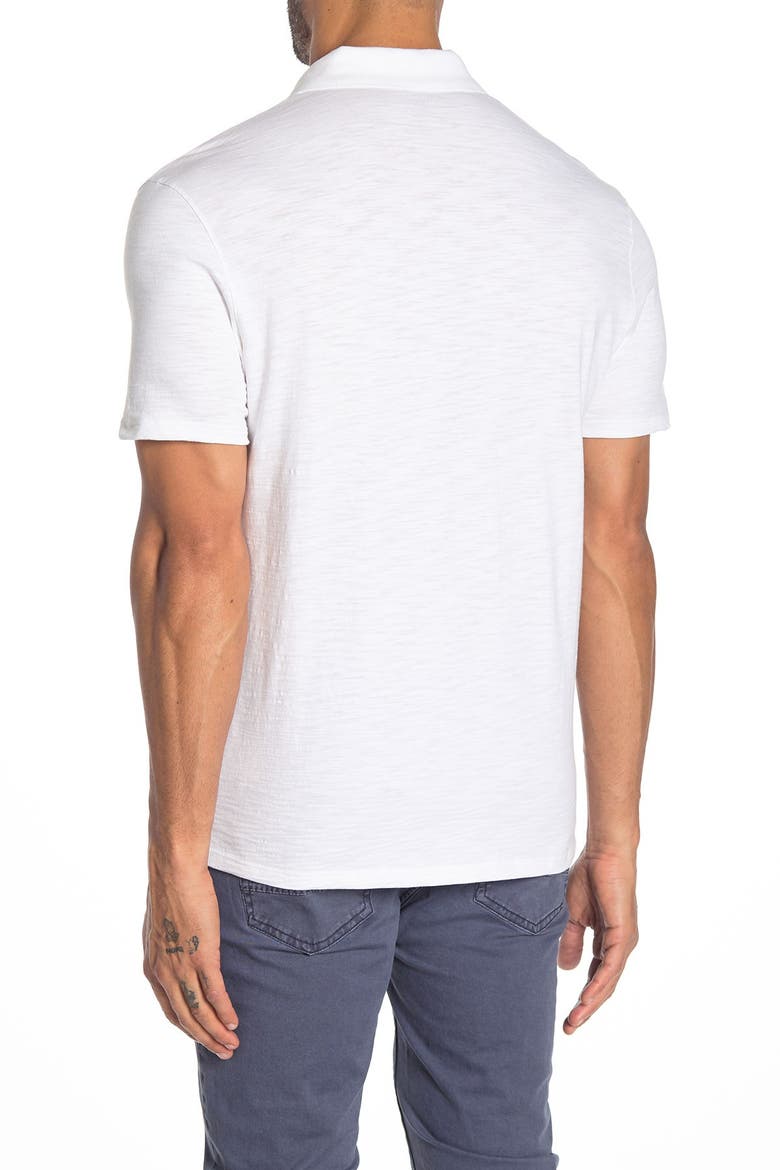 Short Sleeve Slub Polo, Alternate, color, OPTIC WHITE