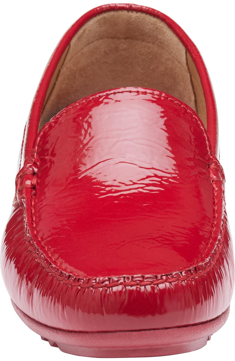 Johnston & Murphy Melanie Venetian Loafer, Alternate, color, Red Crinkled Patent Leather
