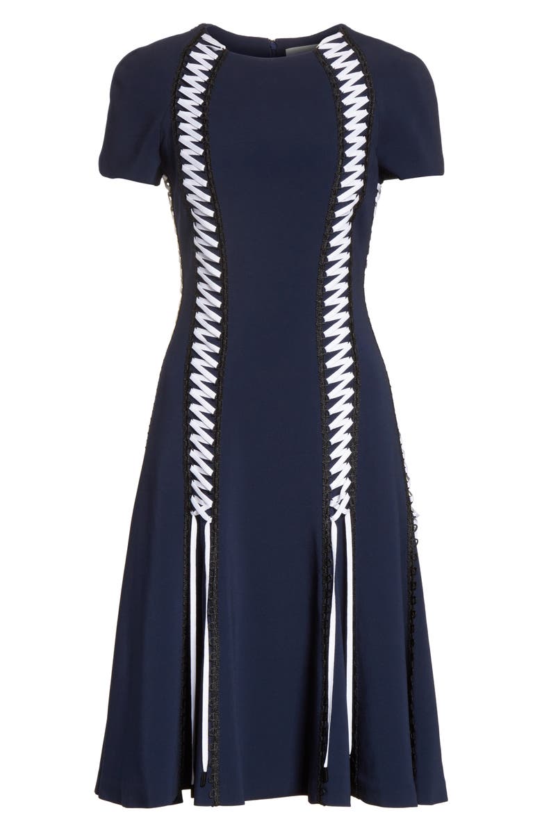 Simkhai Jonathan Simkhai Lace-Up Crepe Dress, Alternate, color, 