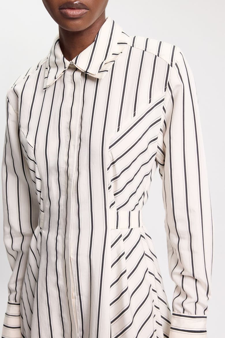 Stripe Midi Dress, Alternate, color, Mono