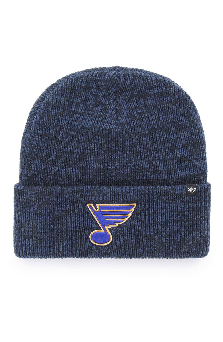 '47 Men's '47 Navy St. Louis Blues Brain Freeze Cuffed Knit Hat, Main, color, Navy