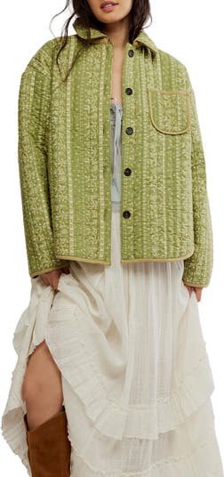 Alexie Print Boxy Quilted Jacket