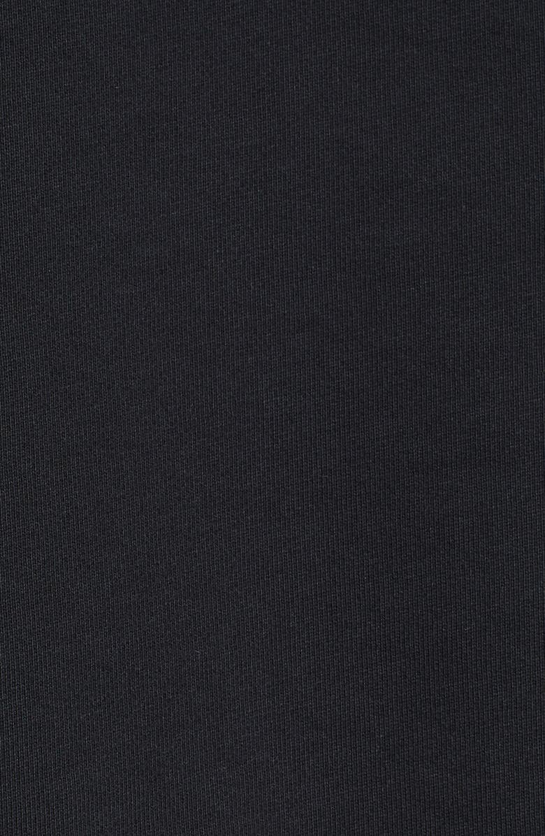 Balmain Flocked Logo Crop Hoodie, Alternate, color, 