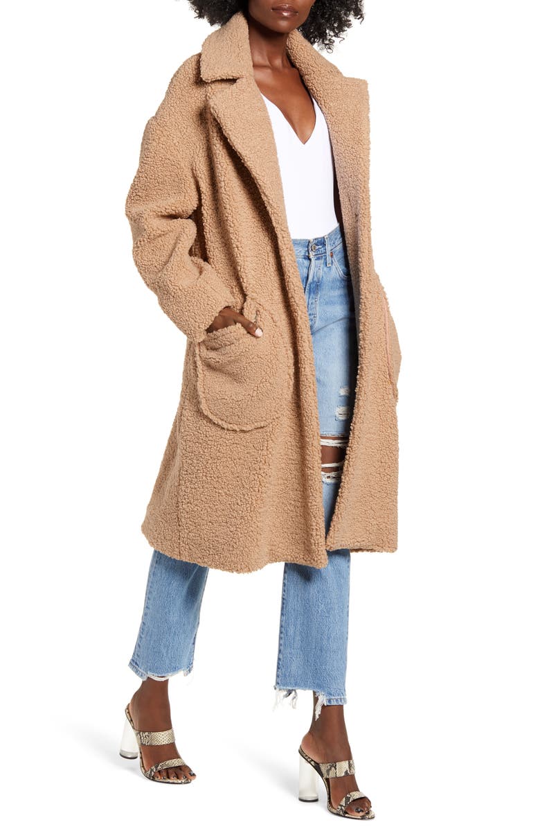 Mural Cozy Teddy Bear Coat, Main, color, 