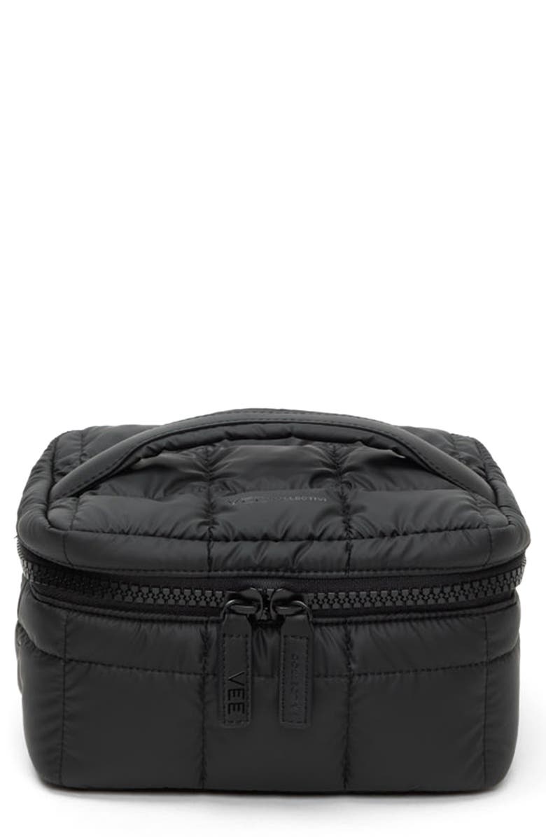 VeeCollective Porter Recycled Nylon Vanity Case, Main, color, Matt Black