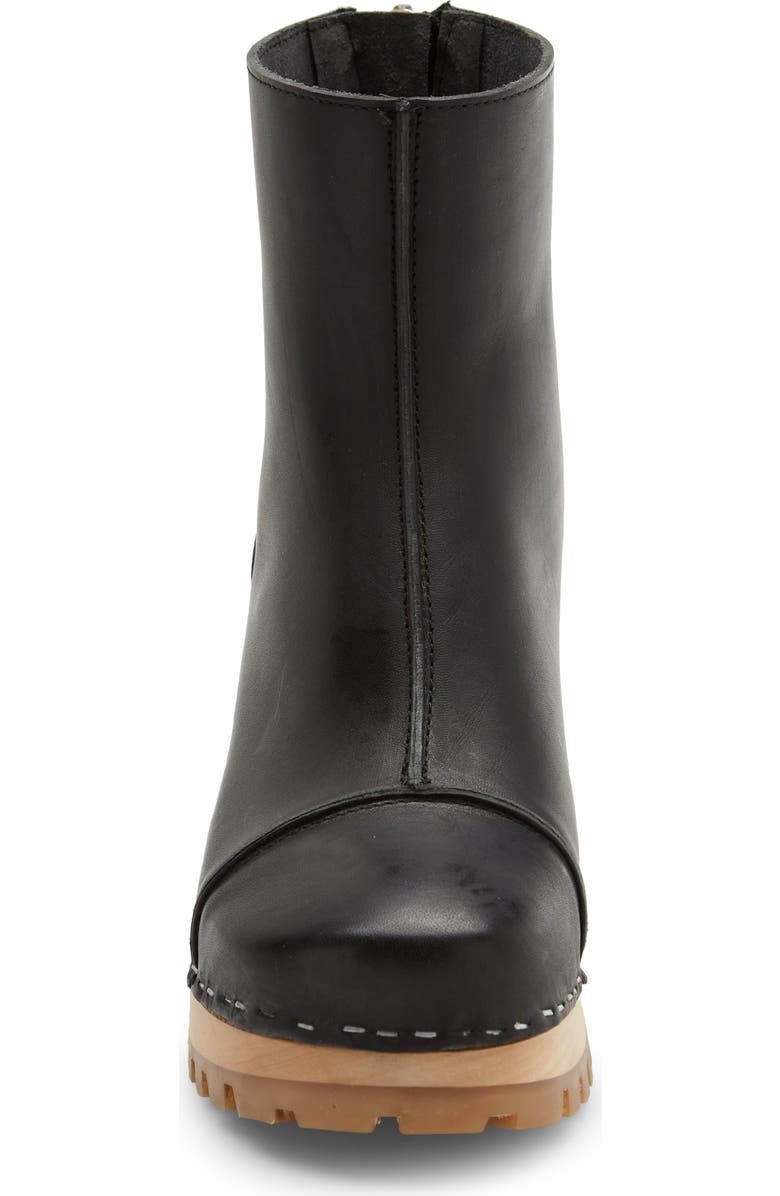 Swedish Hasbeens Stitchy Block Heel Bootie, Alternate, color,