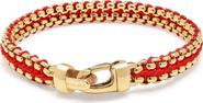 Nialaya Red Woven Box Chain Bracelet
