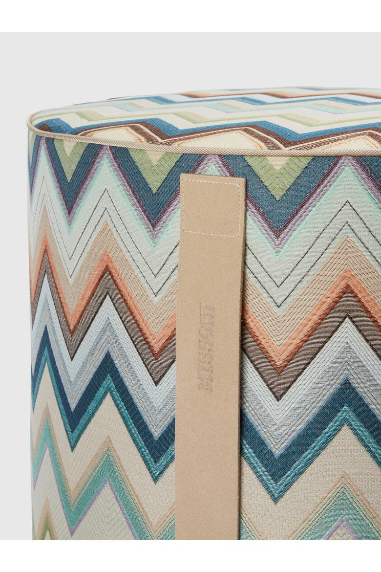 Agadir Cylindrical Pouffe 40x30 Cm, Alternate, color, Blue