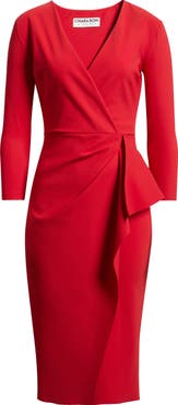 Chiara Boni La Petite Robe Zuhur Pleated Cocktail Sheath Dress