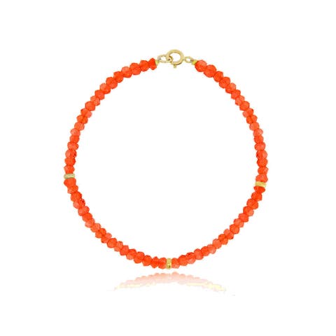 Carnelian Bead Bracelet