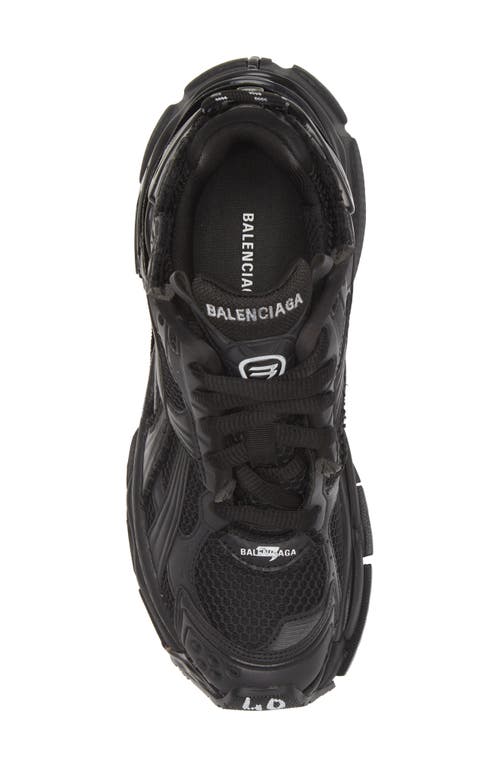 Balenciaga Men Runner Mesh And Leather Sneakers