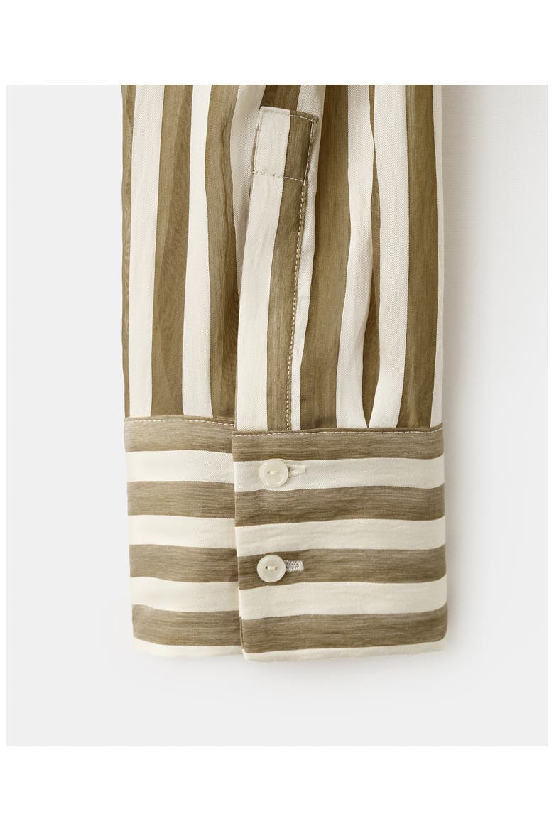 Stripe Woven Shirt, Alternate, color, KHAKI