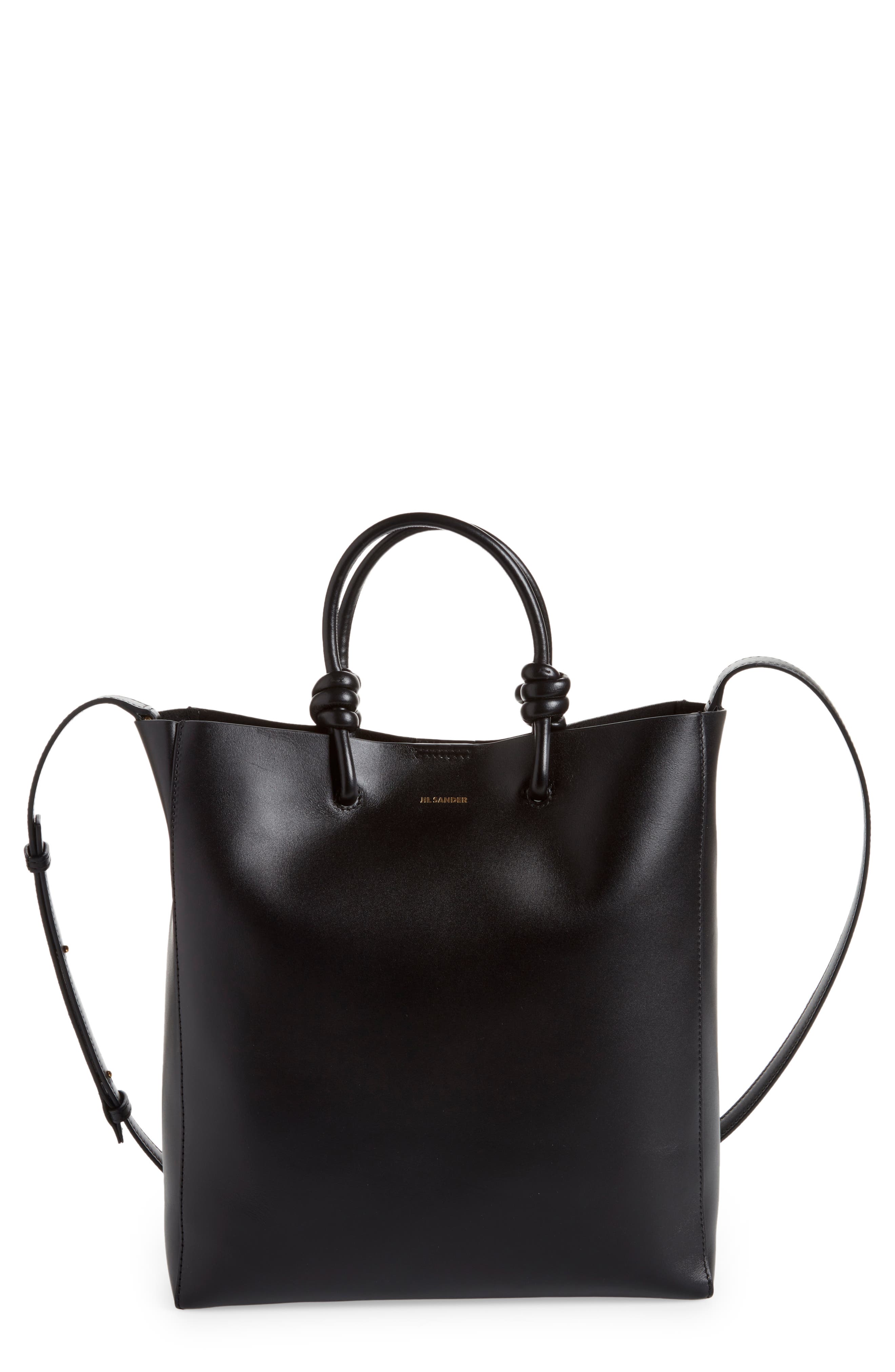 Jil Sander Medium Leather Tote, Main, color, 