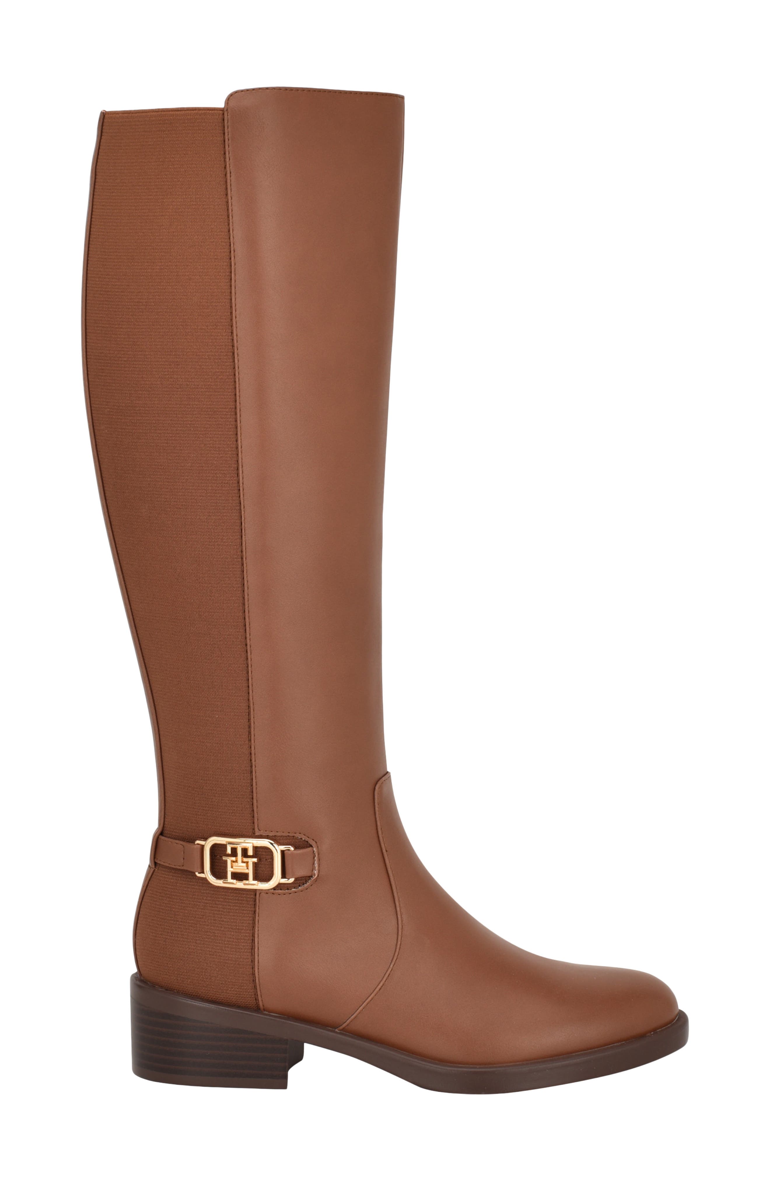Tommy Hilfiger Imaliz Riding Boot, Alternate, color, Medium Brown