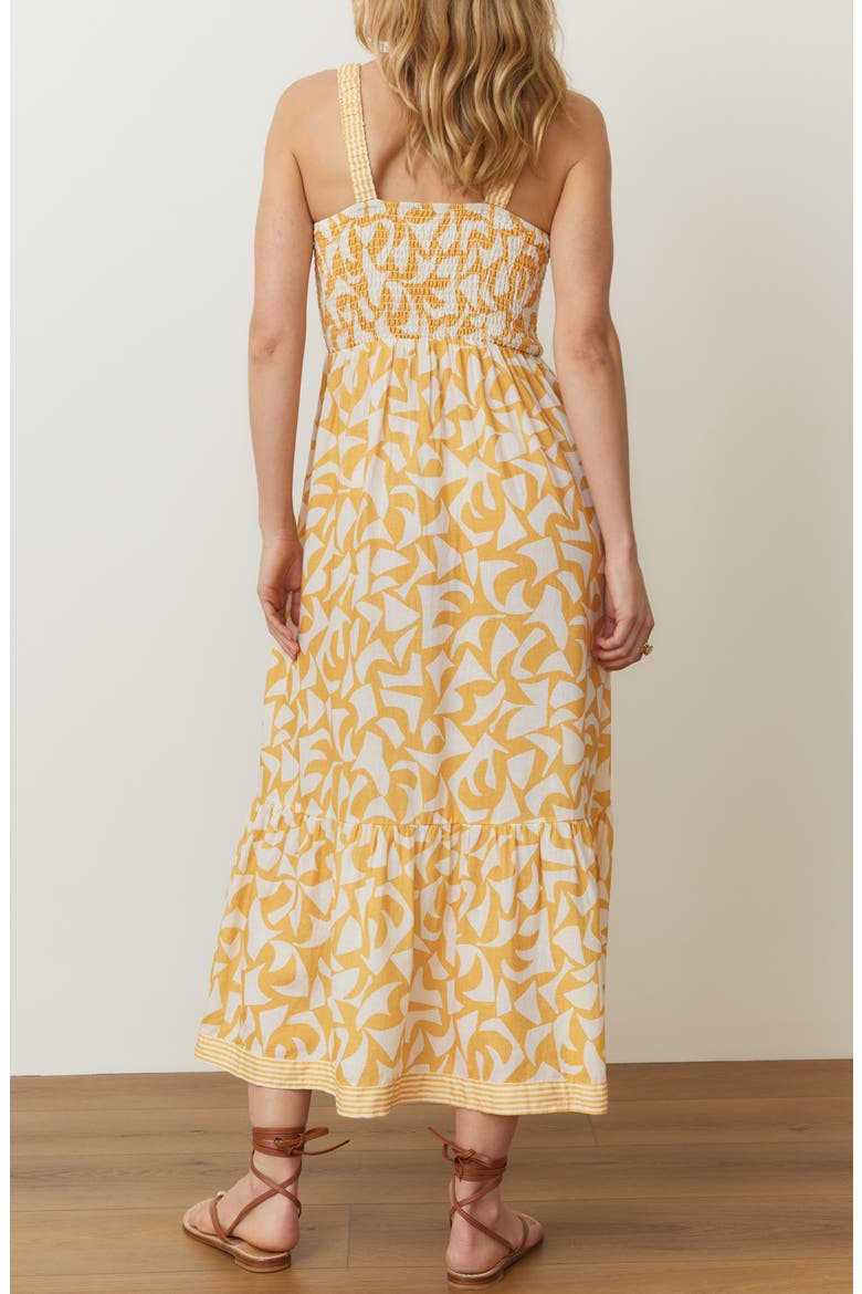Selene Geo Print Smocked Tiered Maxi Sundress, Alternate, color, MARIGO GEO