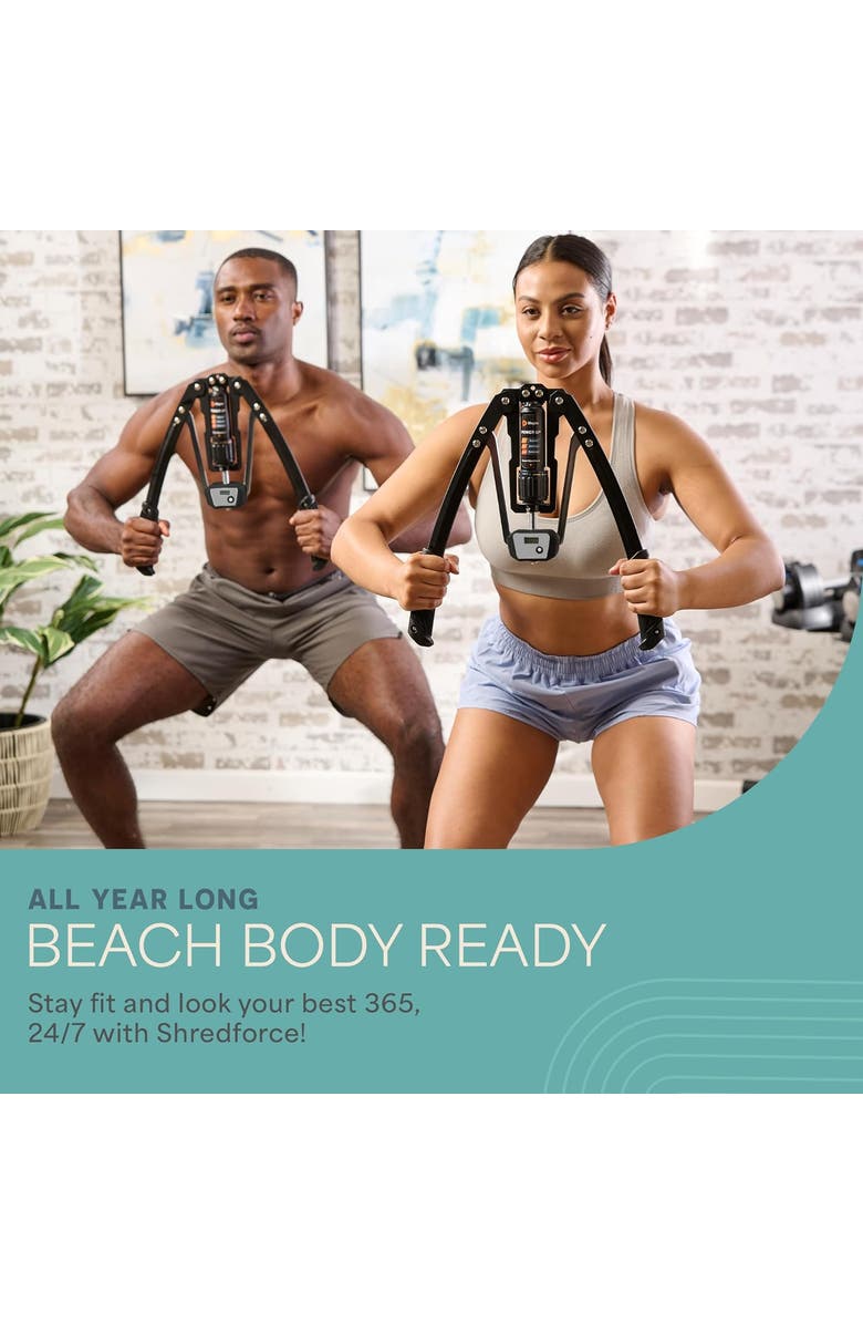 Lifepro Shredforce Chest Expander and Arm Twister Trainer Exerciser Adjustable 22 to 440lb Resistance, Alternate, color, Black