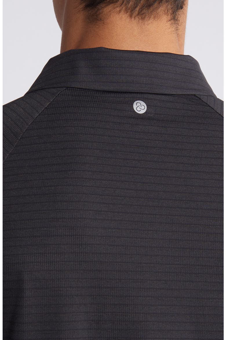 Fadeout Stripe Performance Polo, Alternate, color, BLACK