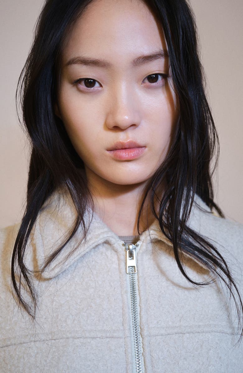 MANGO Wool Blend Faux Shearling Field Jacket, Alternate, color, Beige