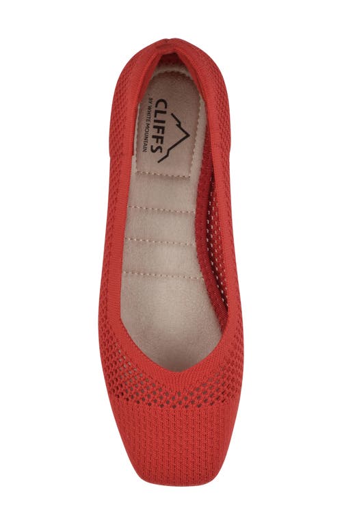 Cliffs By White Mountain Beslee Knit Flat In Red Fabric