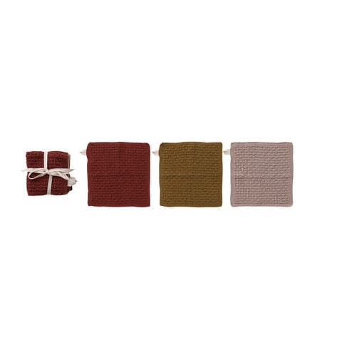 Artisan Knit Cotton Dish Cloth Set
